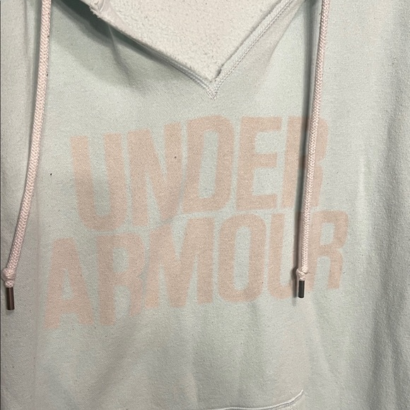 Under Armour Women's Light Blue V-Neck Hoodie - Picture 4 of 5
